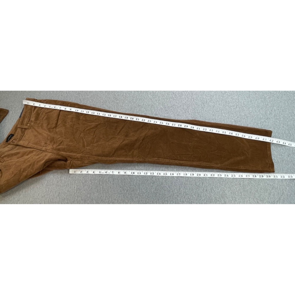 Talbots Pants Womens 10 Brown Cotton Blend Corduroy Straight Leg High-Waist NWT - Picture 9 of 9